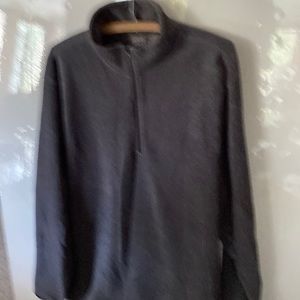 Mens Prospirit fleece pullover shirt with zipper, size large, grey
